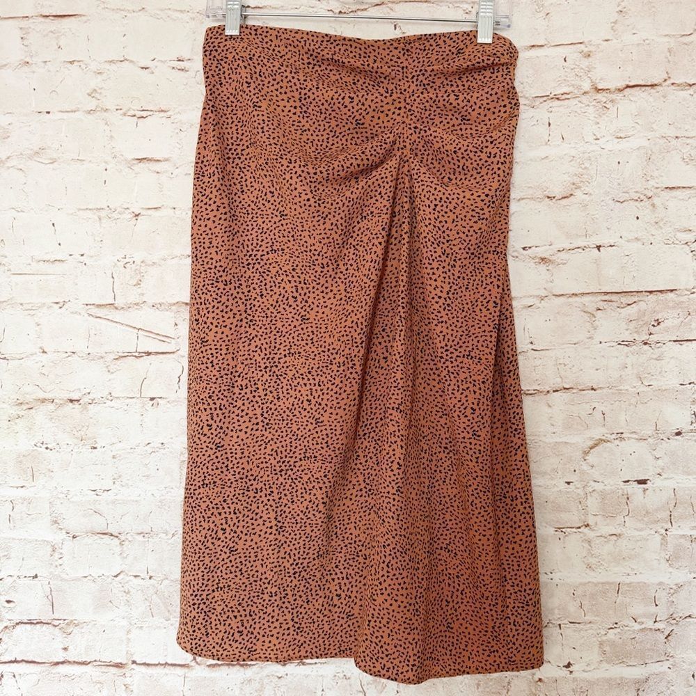 Nine West leopard chiffon gathered skirt